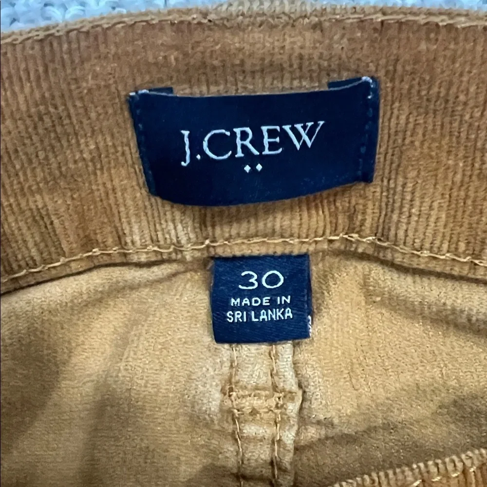 J. Crew Dark Mustard Corduroy Trousers